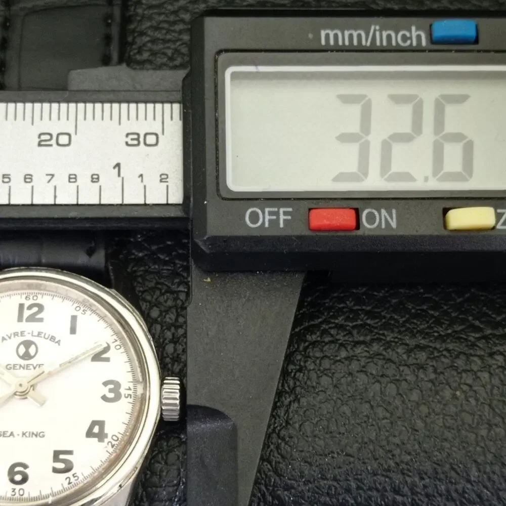 Vintage 1973 Favre Leuba Manual Mens Silver Watch W/Leather Strap - Picture 7 of 9